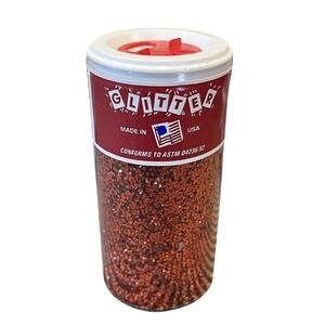 Glitterex Vintage Aluminium‎ Red SPARKLE Christmas Glitter Shaker Can New